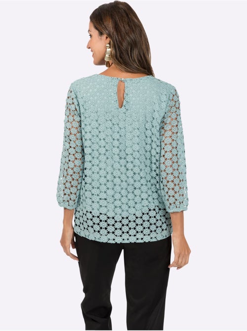 T-shirt En Dentelle Dentelle Aux Manches - Taille Standard - Witt - Kiabi