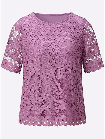 T-shirt En Dentelle Dentelle élastique - Taille Standard - Helline