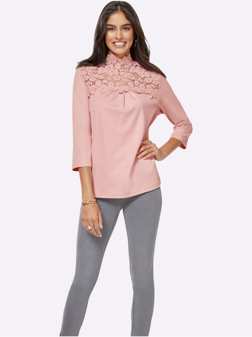 T-shirt en dentelle dentelle florale brodée - taille standard - witt - Kiabi T-shirt en dentelle dentelle florale brodée - taille standard - witt - Kiabi
