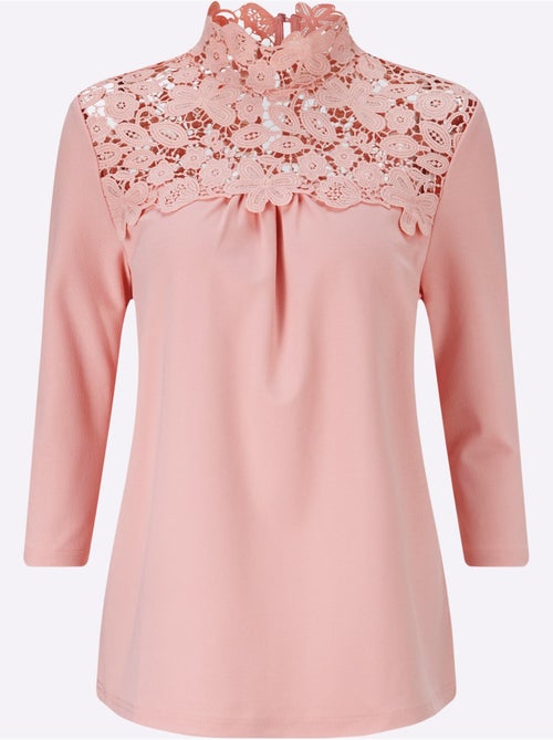 T-shirt en dentelle dentelle florale brodée - taille standard - witt - Kiabi T-shirt en dentelle dentelle florale brodée - taille standard - witt - Kiabi