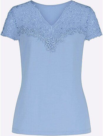 T-shirt En Dentelle Empiècement En Dentelle - Taille Standard - Witt