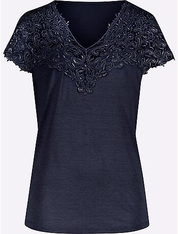 T-shirt En Dentelle Empiècement En Dentelle - Taille Standard - Witt