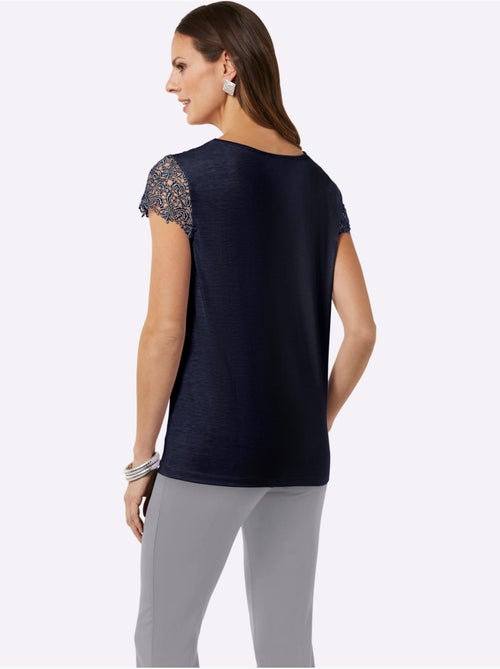 T-shirt En Dentelle Empiècement En Dentelle - Taille Standard - Witt - Kiabi T-shirt En Dentelle Empiècement En Dentelle - Taille Standard - Witt - Kiabi