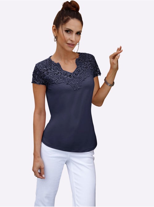 T-shirt En Dentelle Empiècement En Dentelle - Taille Standard - Witt - Kiabi T-shirt En Dentelle Empiècement En Dentelle - Taille Standard - Witt - Kiabi