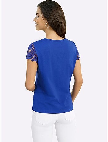 T-shirt En Dentelle Empiècement En Dentelle - Taille Standard - Witt