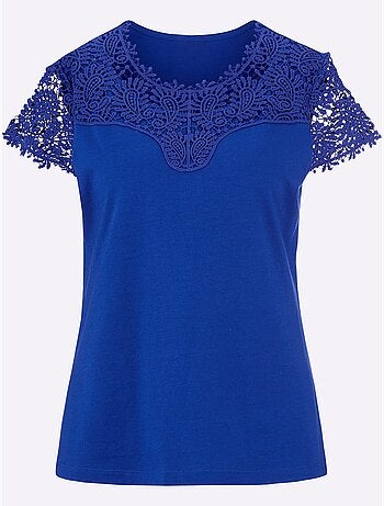 T-shirt En Dentelle Empiècement En Dentelle - Taille Standard - Witt
