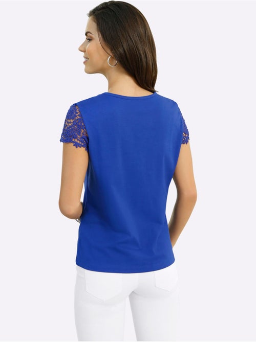 T-shirt En Dentelle Empiècement En Dentelle - Taille Standard - Witt - Kiabi T-shirt En Dentelle Empiècement En Dentelle - Taille Standard - Witt - Kiabi