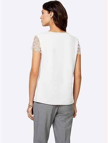 T-shirt En Dentelle Empiècement En Dentelle - Taille Standard - Witt