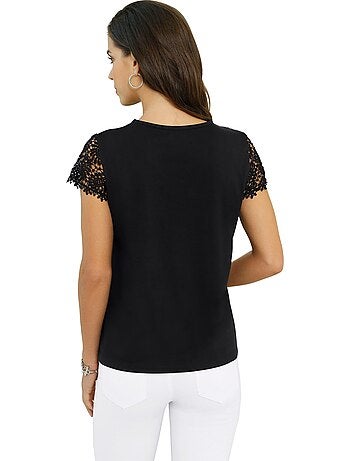 T-shirt En Dentelle Empiècement En Dentelle - Taille Standard - Witt