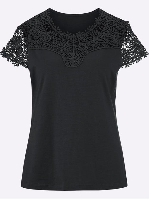 T-shirt En Dentelle Empiècement En Dentelle - Taille Standard - Witt - Kiabi