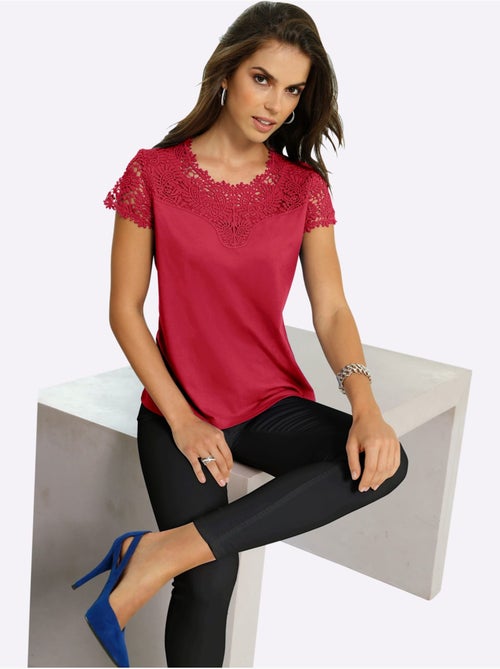 T-shirt En Dentelle Empiècement En Dentelle - Taille Standard - Witt - Kiabi T-shirt En Dentelle Empiècement En Dentelle - Taille Standard - Witt - Kiabi