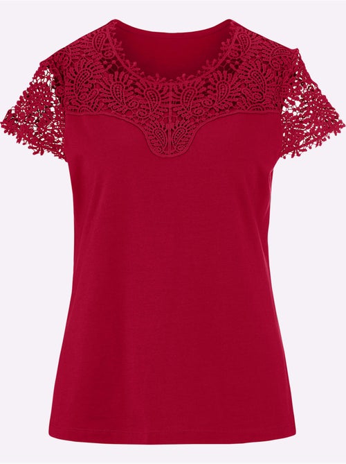 T-shirt En Dentelle Empiècement En Dentelle - Taille Standard - Witt - Kiabi T-shirt En Dentelle Empiècement En Dentelle - Taille Standard - Witt - Kiabi