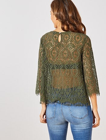 T-shirt en dentelle - Kiabi