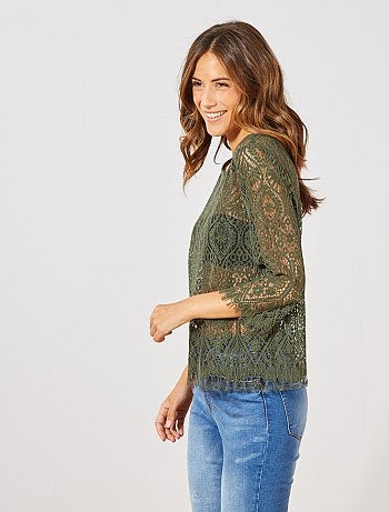 T-shirt en dentelle - Kiabi