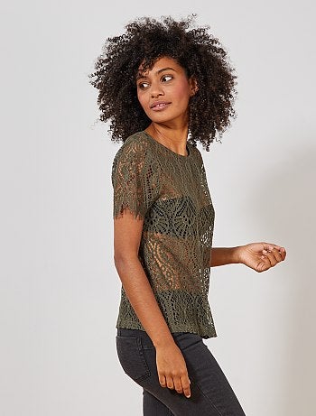 T-shirt en dentelle - Kiabi