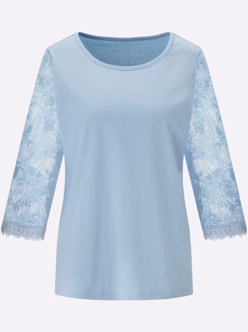 T-shirt En Dentelle Manches En Dentelle - Taille Standard - Moda Vilona - Kiabi