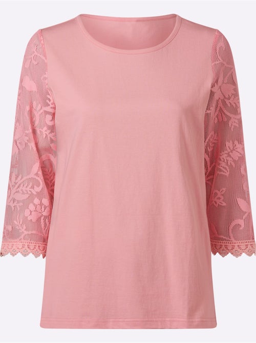 T-shirt En Dentelle Manches En Dentelle - Taille Standard - Moda Vilona - Kiabi T-shirt En Dentelle Manches En Dentelle - Taille Standard - Moda Vilona - Kiabi