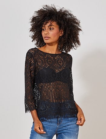 T-shirt en dentelle - Kiabi