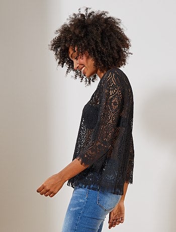 T-shirt en dentelle - Kiabi