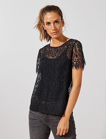 T-shirt en dentelle - Kiabi