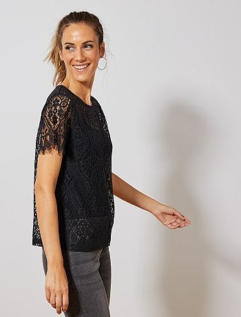 T-shirt en dentelle - Kiabi