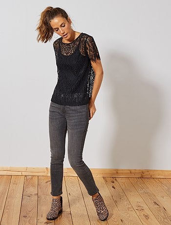 T-shirt en dentelle - Kiabi