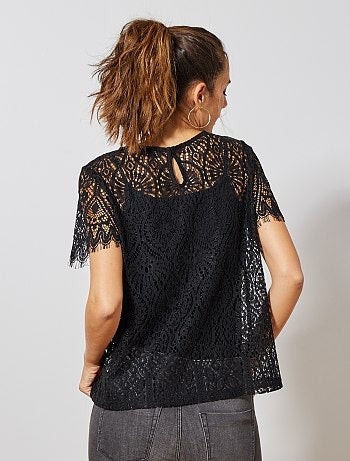 T-shirt en dentelle - Kiabi