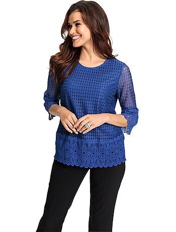 T-shirt En Dentelle Opaque Avec Doublure - Taille Standard - Witt