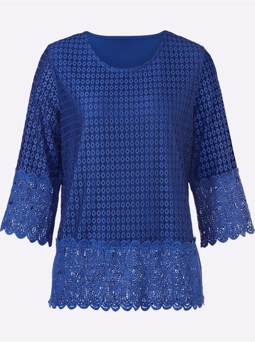 T-shirt En Dentelle Opaque Avec Doublure - Taille Standard - Witt - Kiabi