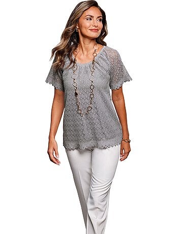 T-shirt En Dentelle Opaque Avec Doublure - Taille Standard - Witt