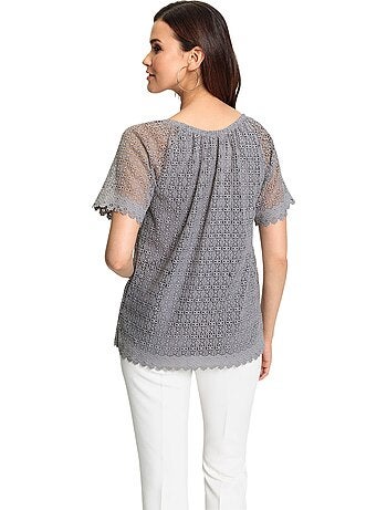 T-shirt En Dentelle Opaque Avec Doublure - Taille Standard - Witt