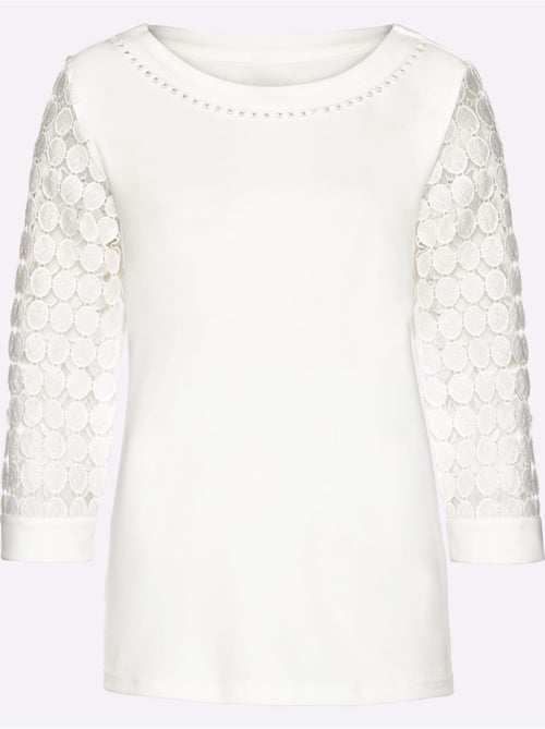 T-shirt En Dentelle Qualité Indéformable - Taille Standard - Witt - Kiabi