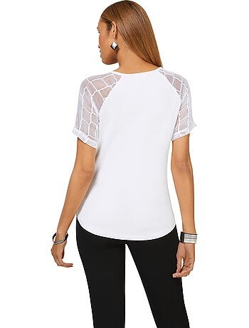 T-shirt En Dentelle Viscose - Taille Standard - helline