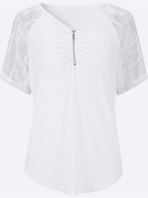 T-shirt En Dentelle Viscose - Taille Standard - Helline - Kiabi
