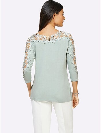 T-shirt En Dentelle Viscose - Taille Standard - Helline