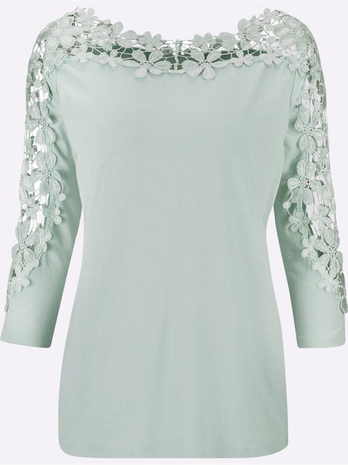 T-shirt En Dentelle Viscose - Taille Standard - Helline - Kiabi