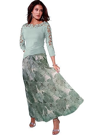 T-shirt En Dentelle Viscose - Taille Standard - helline