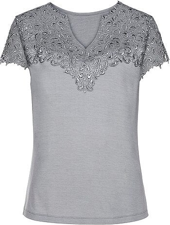 T-shirt En Dentelle Viscose - Taille Standard - Witt