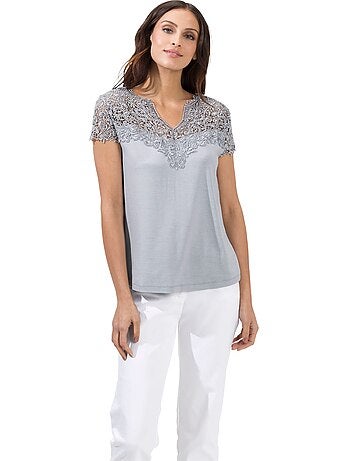 T-shirt En Dentelle Viscose - Taille Standard - Witt