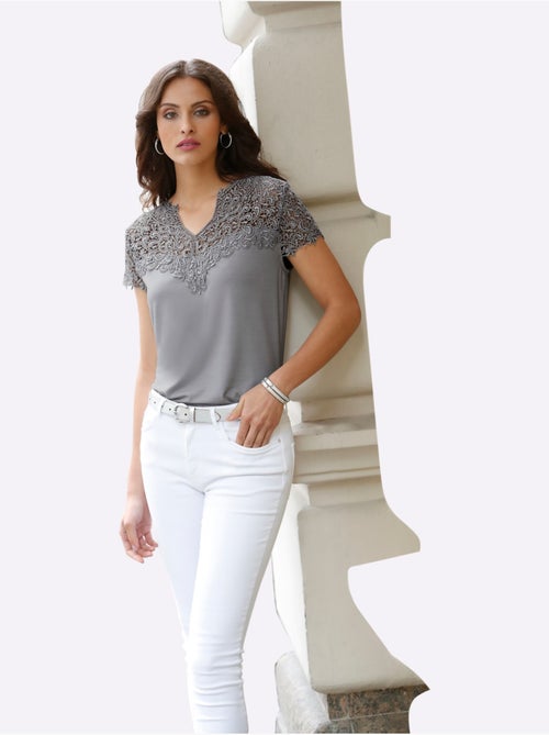 T-shirt En Dentelle Viscose - Taille Standard - Witt - Kiabi