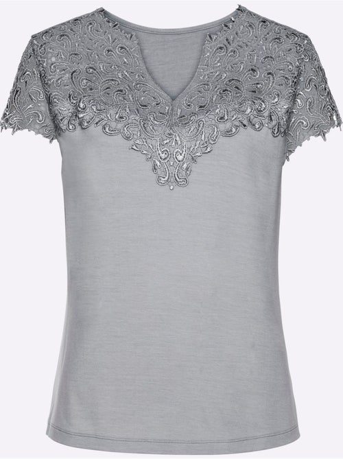 T-shirt En Dentelle Viscose - Taille Standard - Witt - Kiabi