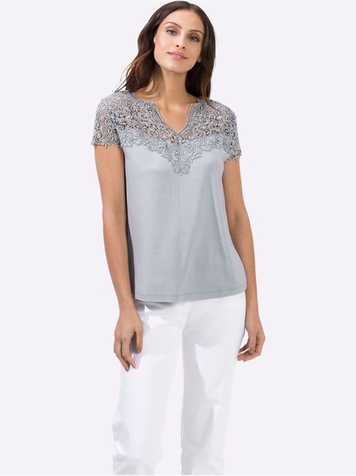 T-shirt En Dentelle Viscose - Taille Standard - Witt - Kiabi