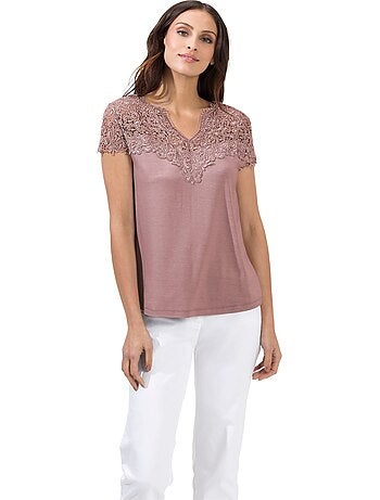 T-shirt En Dentelle Viscose - Taille Standard - Witt