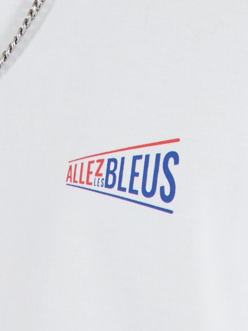 T-shirt en jersey - Allez Les Bleus Blanc - Kiabi