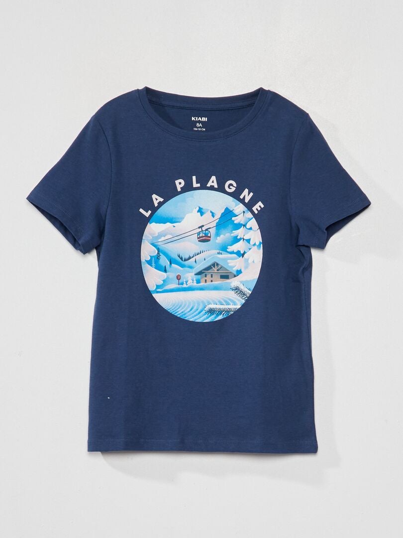 T-shirt en jersey - Mixte Bleu marine - Kiabi