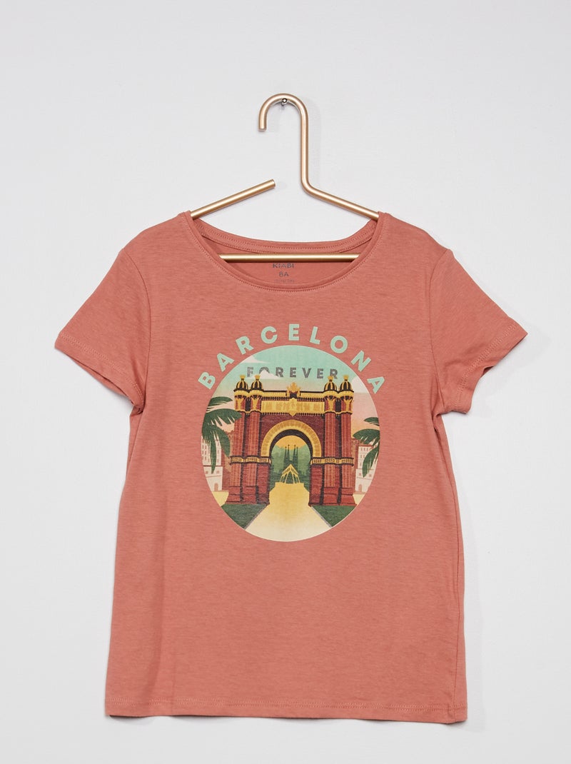 T-shirt en jersey - Mixte rose - Kiabi