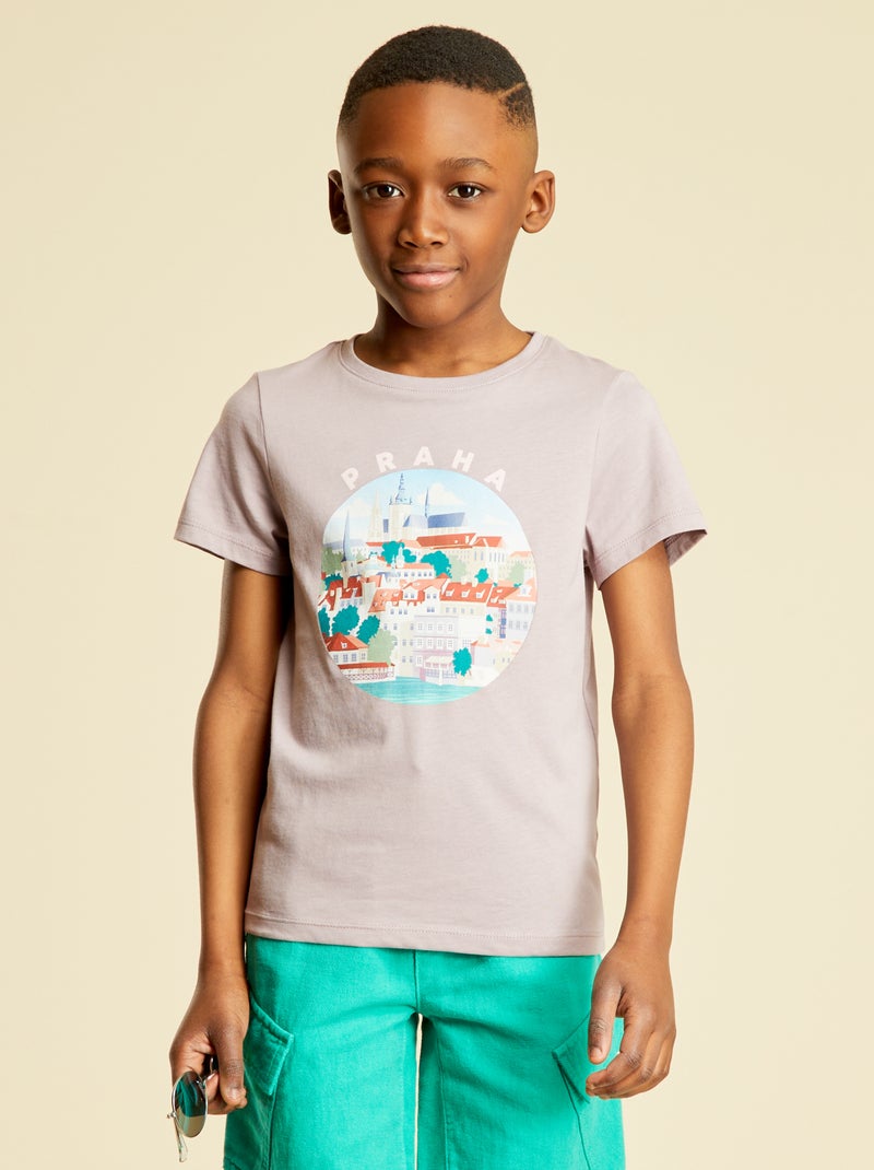 T-shirt en jersey - Mixte Violet - Kiabi