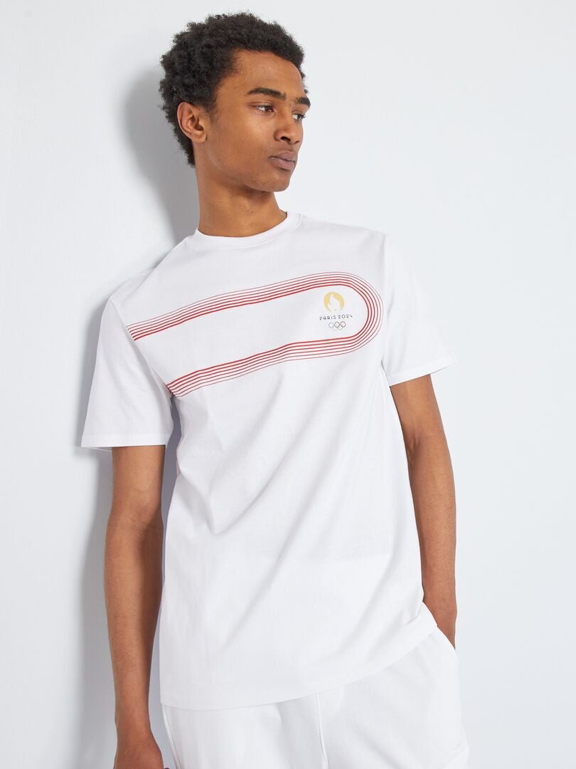 T-shirt en jersey - Paris 2024 Blanc - Kiabi