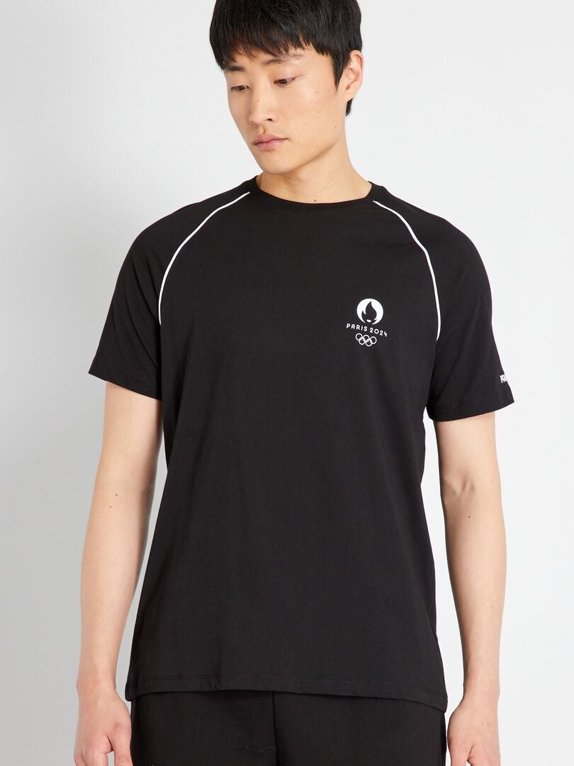 T-shirt en jersey - Paris 2024 Noir - Kiabi