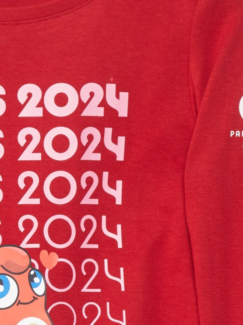 T Shirt En Jersey Paris 2024 Rouge Kiabi 9 00   T Shirt En Jersey   Paris 2024 Rouge Ame93 1 Frb3 